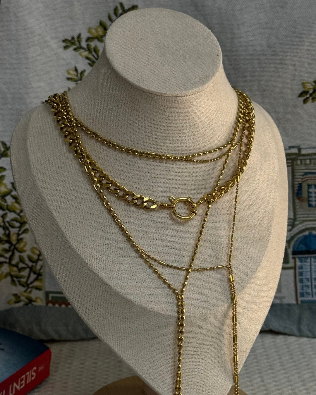 Layered Y necklace