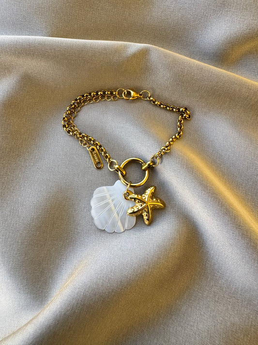 Pearl & starfish bracelet