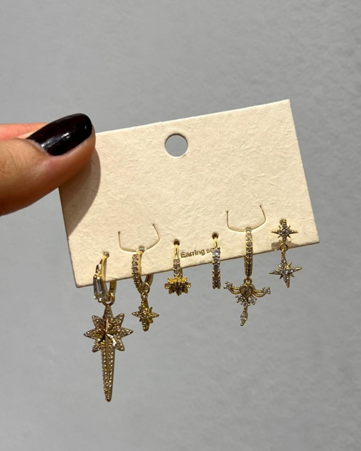 Star Hoop Earring Set