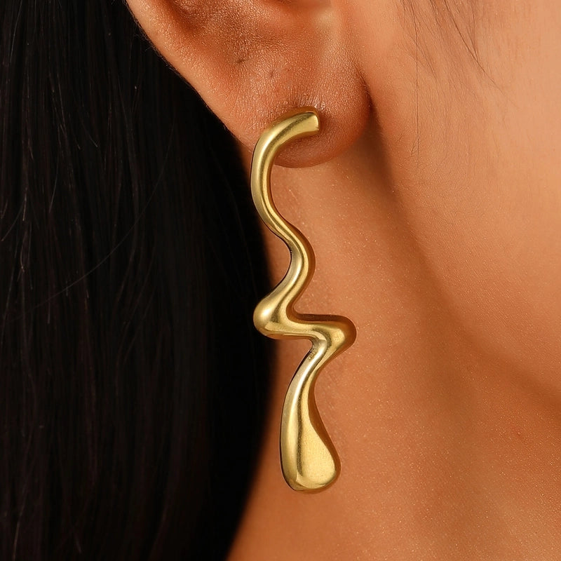 Wave Drop Earrings
