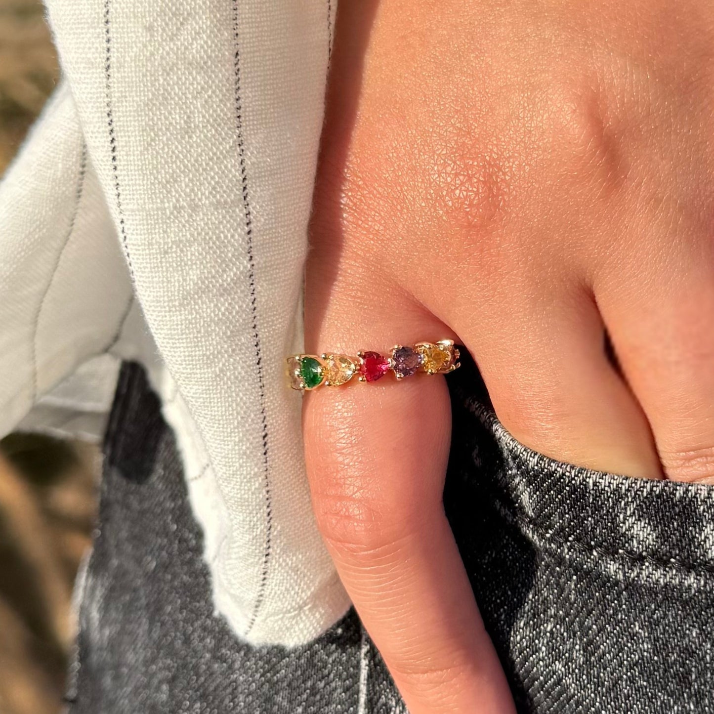 Crystal Rainbow Ring