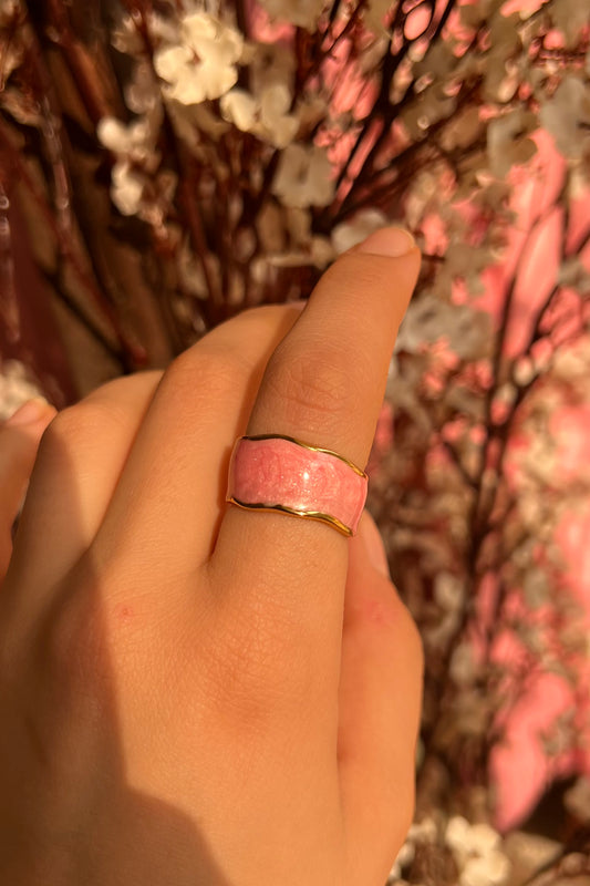 Thick pink ring