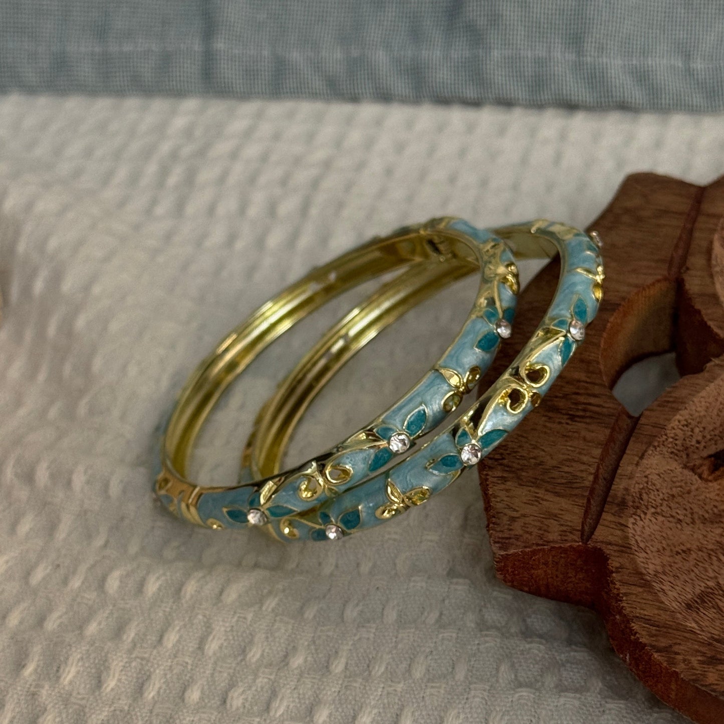 Blue Flora Bangle