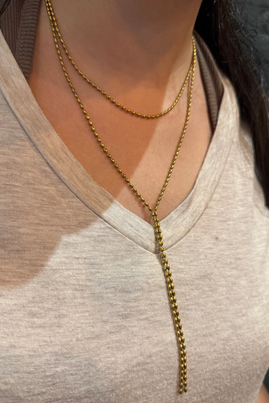 Layered Y necklace