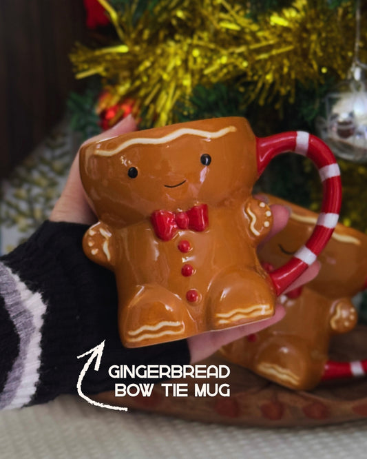 Gingerbread Bow Tie Mug