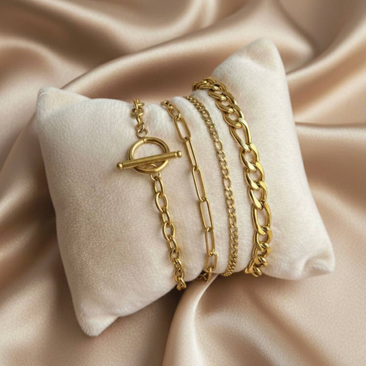 Interlock stack bracelets