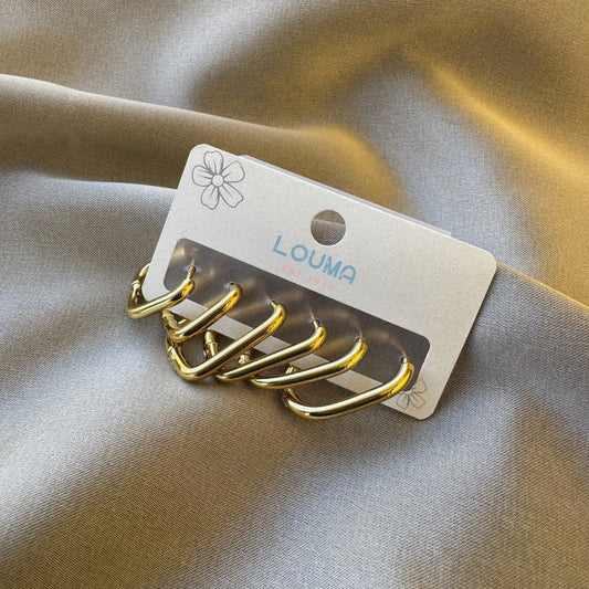 Square Hoop Earring set