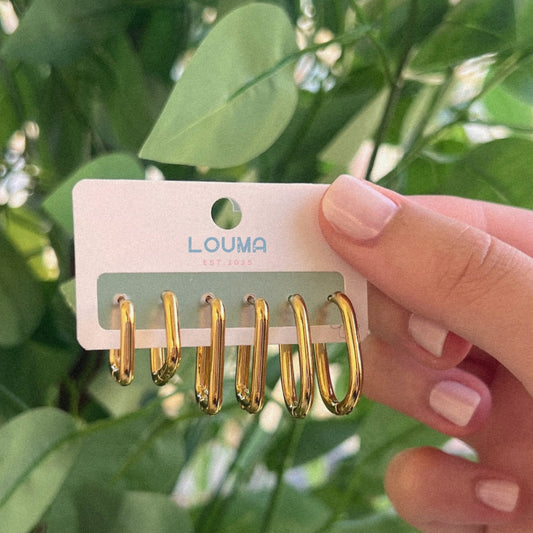 Square Hoop Earring set