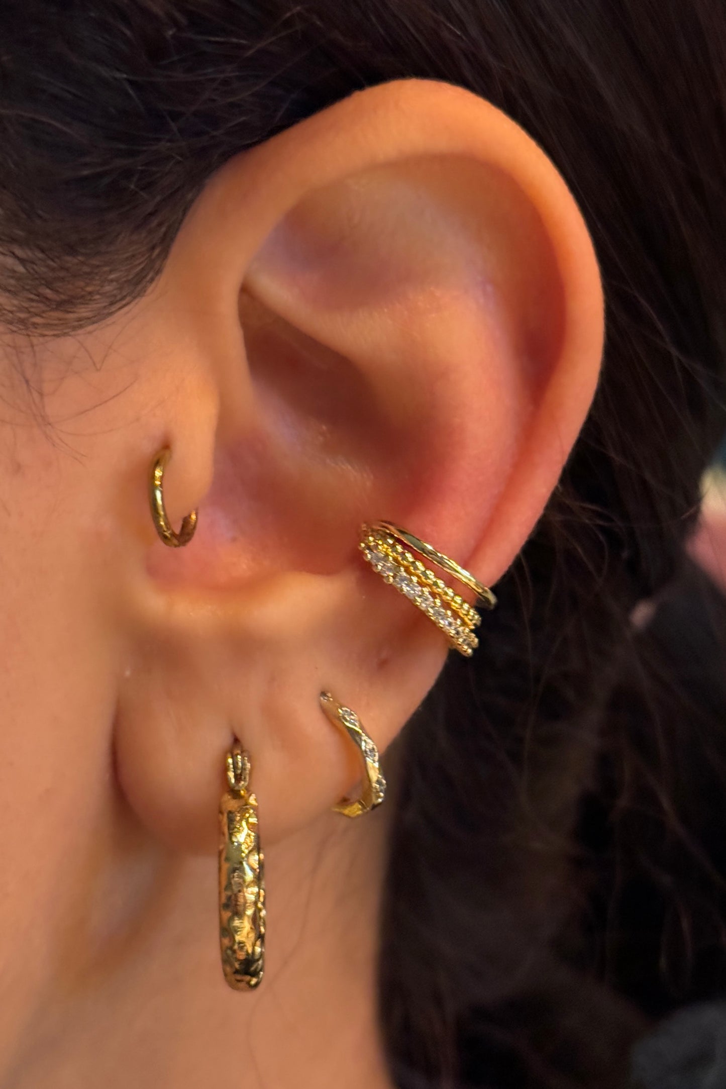 Triple-Stack Ear Cuff
