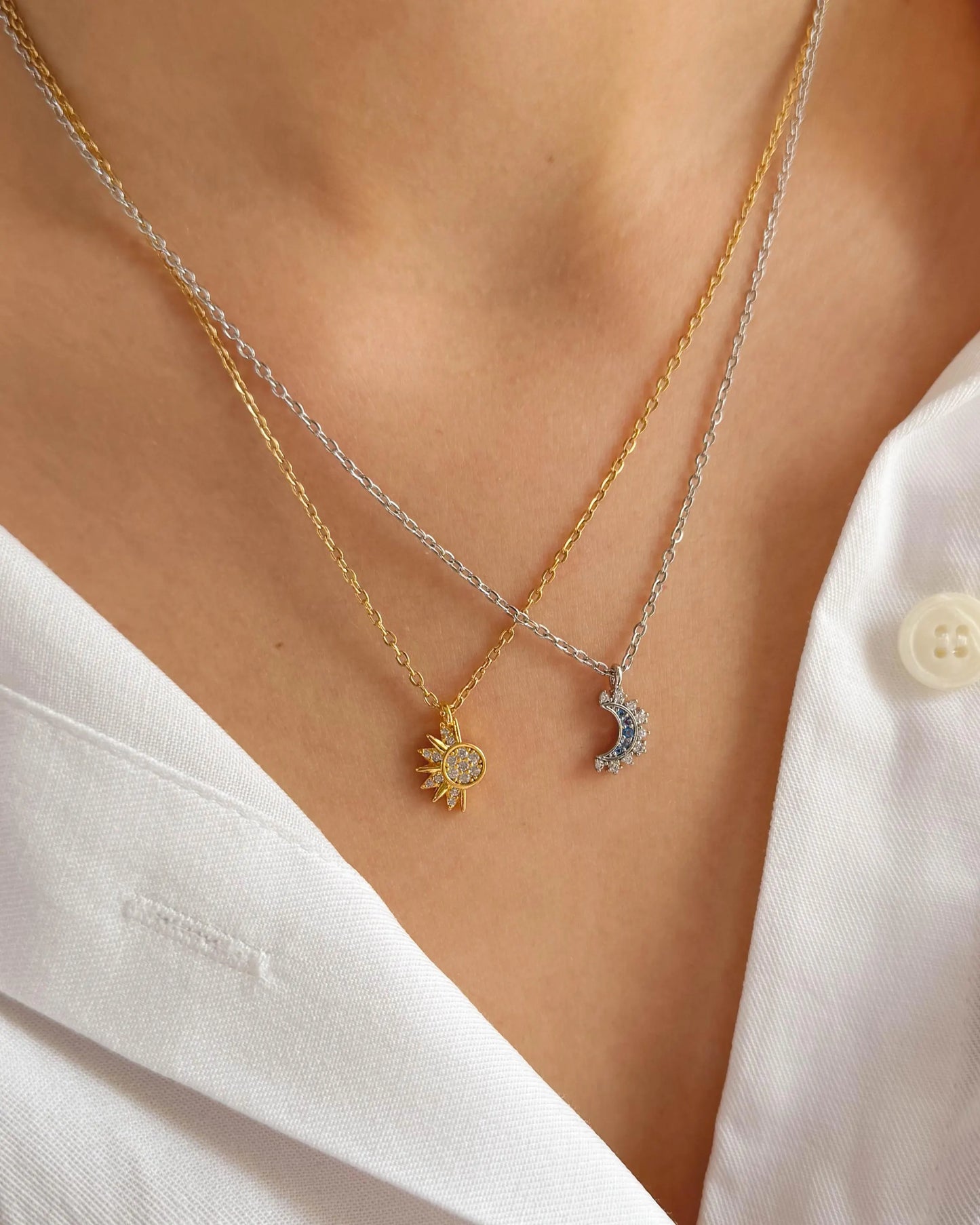 Sun & Moon - friendship necklace