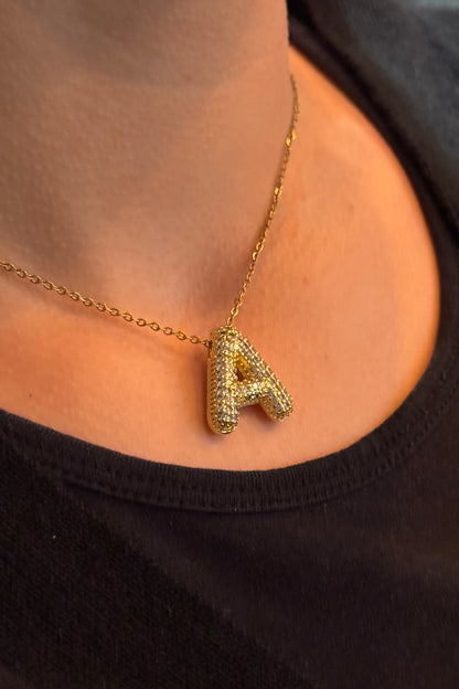 Sparkling initial necklace
